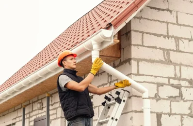 Pose et remplacement de gouttières à Venette